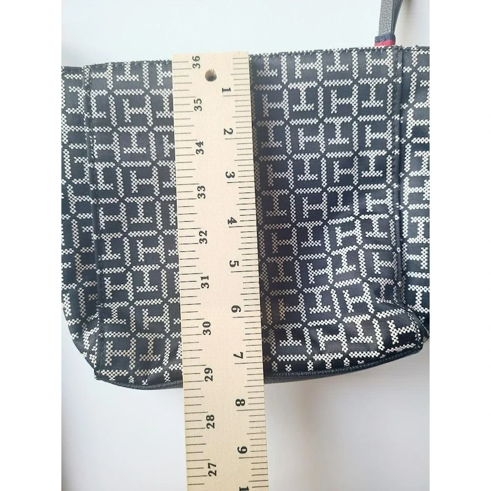 Tommy Hilfiger Women's‎ Logo Crossbody Handbag Purse Small Black White Gold